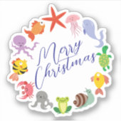 Prettig kerstfeest Halloween Nieuwjaar Sticker (Voorkant)