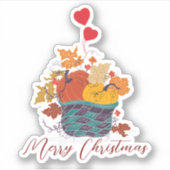 Prettig kerstfeest Halloween Nieuwjaar Sticker (Voorkant)