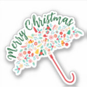 Prettig kerstfeest Halloween Nieuwjaar Sticker (Voorkant)