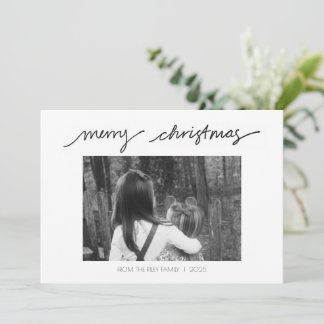 Prettig kerstfeest - handgeschreven minimalistisch feestdagenkaart
