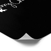 Prettig kerstfeest handgeschreven script met hulst poster (Hoek)
