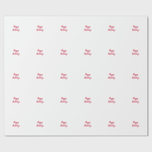 Prettig kerstfeest handschrift rood wit cadeaupapier (Vlak)