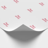 Prettig kerstfeest handschrift rood wit cadeaupapier (Hoek)