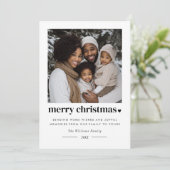 Prettig kerstfeest Hart Foto Feestdagenkaart (Staand voorkant)