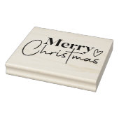 Prettig kerstfeest hart met een kruis rubberstempel (Stempel)