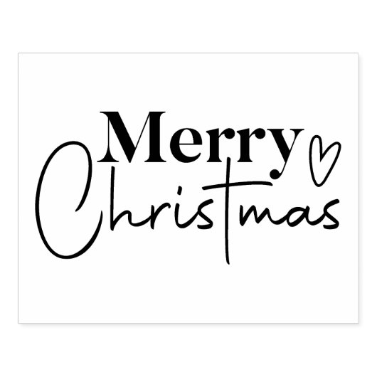Prettig kerstfeest hart met een kruis rubberstempel (Afrduk)
