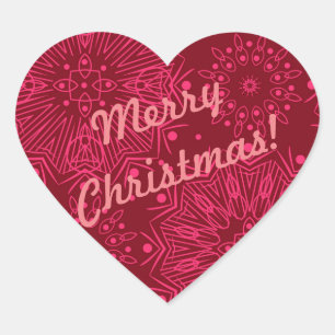 Prettig kerstfeest! hart sticker