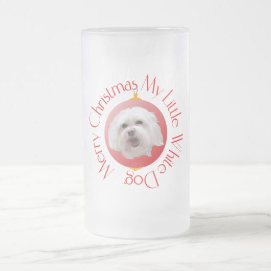 Prettig kerstfeest Havanese Matglas Bierpul (Center)