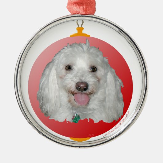 Prettig kerstfeest Havanese Metalen Ornament (Voorkant)