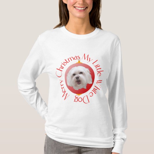 Prettig kerstfeest Havanese T-shirt (Voorkant)