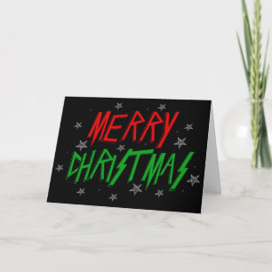Prettig kerstfeest Heavy Metal Stijl Kaart
