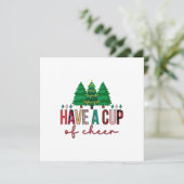 Prettig Kerstfeest, Heb Een Beker Vol Vrolijkheid Kaart (Staand voorkant)