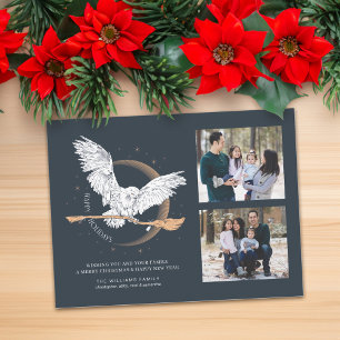 Prettig Kerstfeest Hedwig Levering   Familie Foto Feestdagenkaart