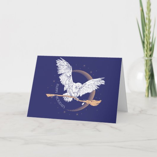 Prettig Kerstfeest Hedwig Levering Feestdagen Kaart (Voorkant)