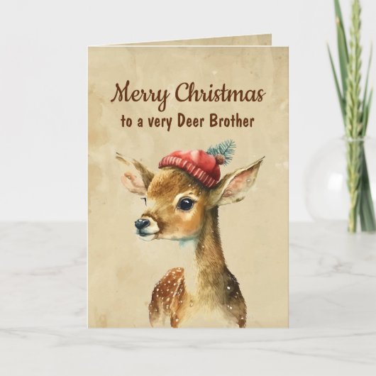 Prettig kerstfeest heel hert broer kaart (Voorkant)