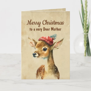Prettig kerstfeest heel hert moeder kaart