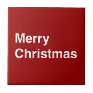 Prettig kerstfeest Helvetica Tegeltje