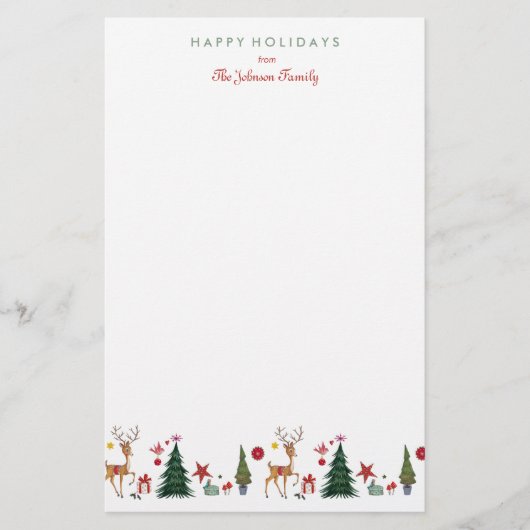 Prettig kerstfeest | Hert & Boom | Briefpapier (Voorkant)