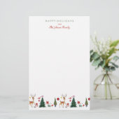 Prettig kerstfeest | Hert & Boom | Briefpapier (Staand voorkant)