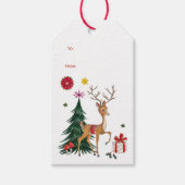 Prettig Kerstfeest | Hert & Boom | Cadeaubijsluite Cadeaulabel (Voorkant)