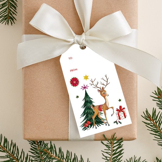 Prettig Kerstfeest | Hert & Boom | Cadeaubijsluite Cadeaulabel