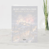 Prettig kerstfeest Historisch Schotland kaart (Achterkant)