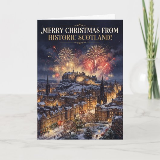 Prettig kerstfeest Historisch Schotland kaart (Voorkant)