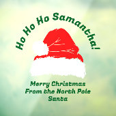 Prettig kerstfeest ho ho ho kerstmuts raamsticker (Vel 3)