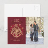 Prettig kerstfeest | HOGWARTS™ Wapenschild Familie Feestdagenkaart (Voorkant / Achterkant)