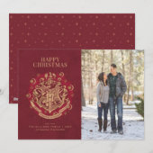 Prettig kerstfeest | HOGWARTS™ Wapenschild Gezinsf Feestdagenkaart (Voorkant / Achterkant)