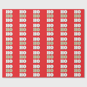 Prettig Kerstfeest HoHoHo Feest Minimalistisch Een Cadeaupapier