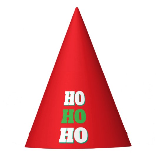 Prettig kerstfeest HoHoHo Feest Minimalistisch Een Feesthoedjes (Voorkant)