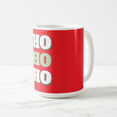 Prettig kerstfeest HoHoHo feest Minimalistisch Een Koffiemok (Voorkant rechts)