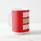 Prettig kerstfeest HoHoHo feest Minimalistisch Een Koffiemok (Voorkant links)