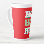 Prettig kerstfeest HoHoHo feest Minimalistisch Een Latte Mok (Linkerhoek)