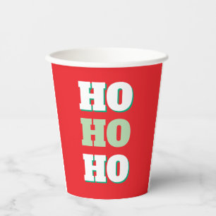 Prettig kerstfeest HoHoHo feest Minimalistisch Een Papieren Bekers