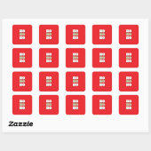 Prettig Kerstfeest HoHoHo Feest Minimalistisch Een Vierkante Sticker (Vel)