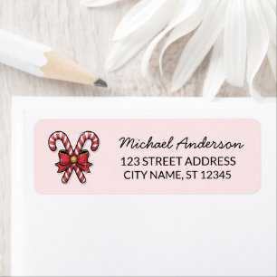 Prettig kerstfeest Holiday Kerststok Retouradres Etiket