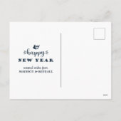 Prettig kerstfeest | Holiday Skaters Sneeuwbol Feestdagenkaart (Achterkant)