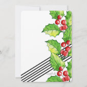 Prettig kerstfeest Holly Foto Kerstkaart Kaart (Achterkant)