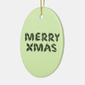 Prettig Kerstfeest Holly Keramisch Ornament (Links)