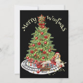 Prettig Kerstfeest Hond Design- Beagle Feestdagenkaart (Achterkant)