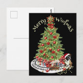 Prettig Kerstfeest Hond Design- Boxer Briefkaart (Voorkant / Achterkant)