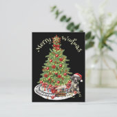Prettig Kerstfeest Hond Design- Great Dane Briefkaart (Staand voorkant)