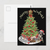 Prettig Kerstfeest Hond Design- Great Dane Briefkaart (Voorkant / Achterkant)