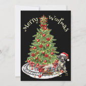 Prettig Kerstfeest Hond Design- Great Dane Feestdagenkaart (Achterkant)