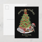 Prettig Kerstfeest Hond Design- Great Dane Feestdagenkaart (Voorkant / Achterkant)