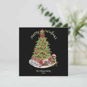 Prettig Kerstfeest Hond Design - Rottweiler Feestdagenkaart (Staand voorkant)
