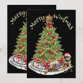 Prettig Kerstfeest Hond Design- Rottweiler Feestdagenkaart (Voorkant / Achterkant)