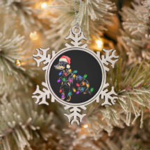 Prettig Kerstfeest Hond in Kerstlichtjes Verward